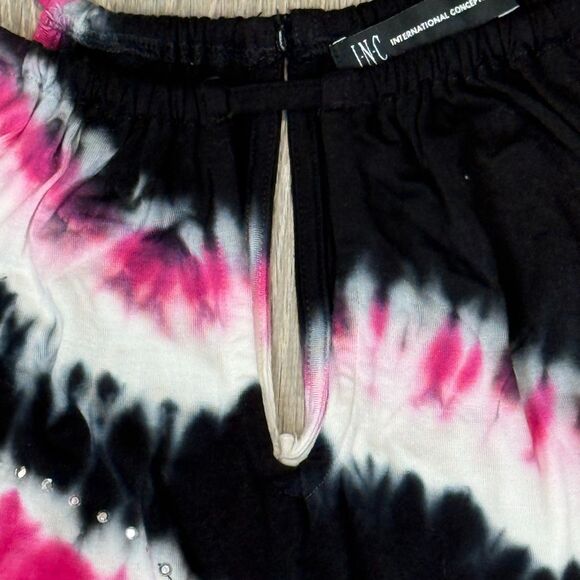 INC International Concepts Tie Dye Tank Top Medium Studs Pink Boho Festival Vibe - Picture 4 of 9